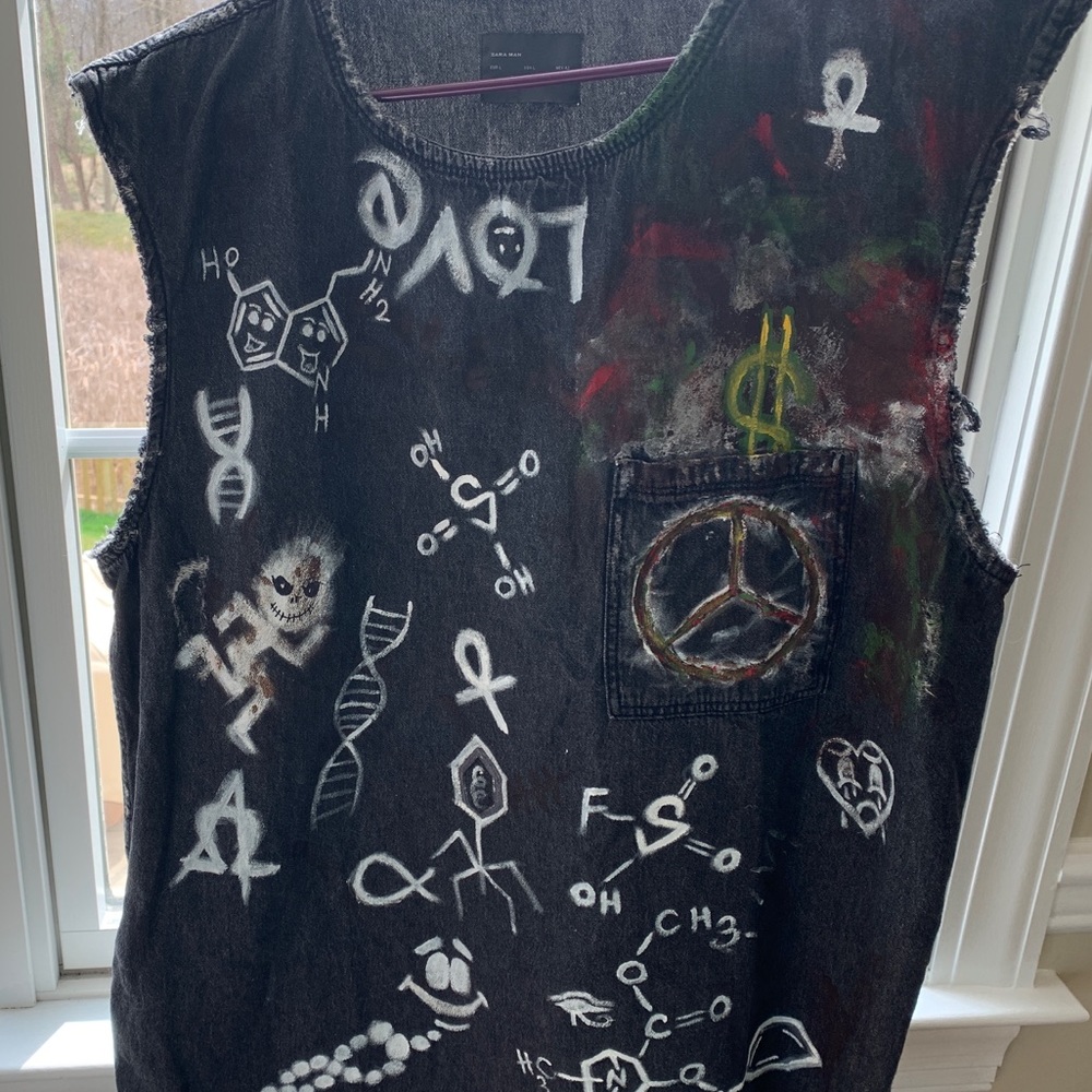 COPY - Graffiti custom made Zara tank top.